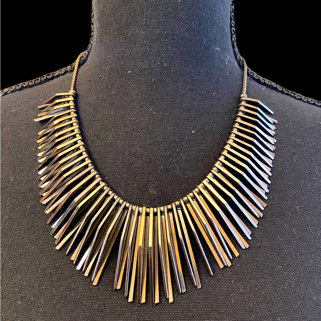 Gold/ Pewter Spike Necklace